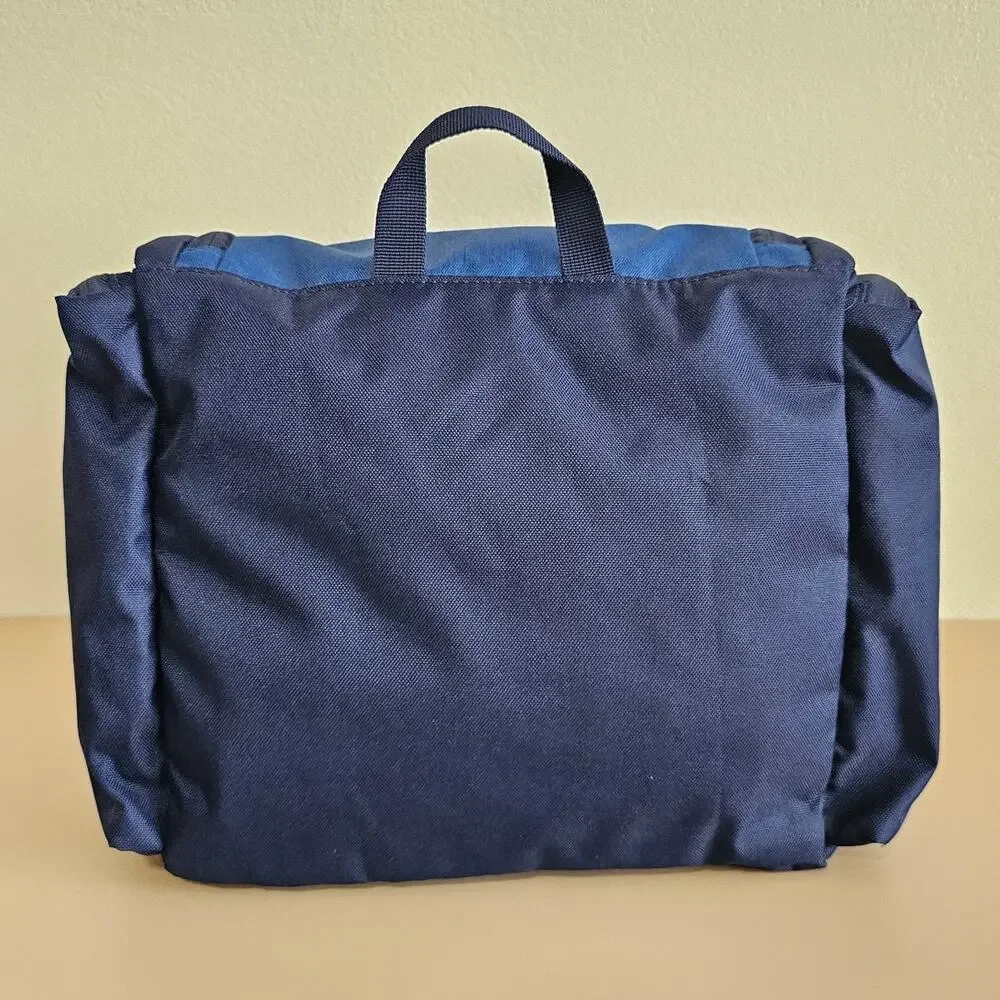Mint Lands' End Blue Organizer Hanging Toiletry Cosmetic Makeup Travel Bag